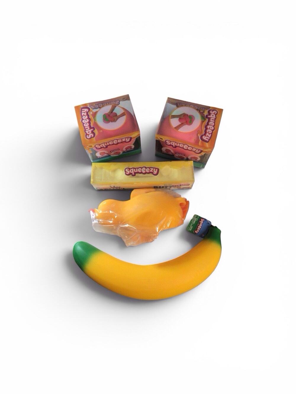 Squishy Bundle Lot of 5 All New Banana Duck Butter Peach Squeeezy
